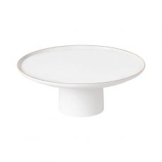 Блюдо на ножке 23 см, фарфор, White, gold, Resonance - porcelain COSTA NOVA, 8RCP272-WGD(8RCP272)