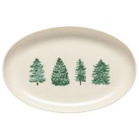 Блюдо овальное 40.8x26.3 см, керамика, Christmas Tree, PACIFICA COSTA NOVA, SOA411-CHT(SOA411-VC7208)