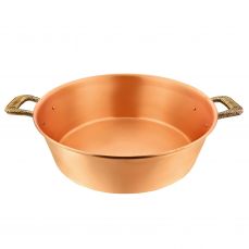 Таз 6 л медный с латуннной ручкой 'Гладкая'