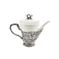 Чайник 'Охотничий' посеребренная с чернением