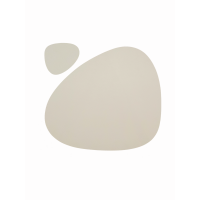 Подстановочная салфетка фигурная из натуральной кожи, белый 37x44 см + подстаканник VERO