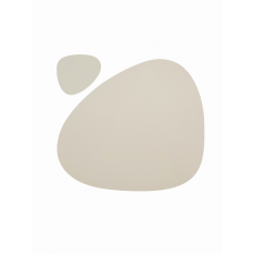 Подстановочная салфетка фигурная из натуральной кожи, белый 37x44 см + подстаканник VERO