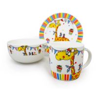 Детский набор Жираф New Bone China, костяной фарфор АККУ
