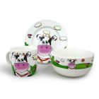 Детский набор Коровка New Bone China, костяной фарфор АККУ