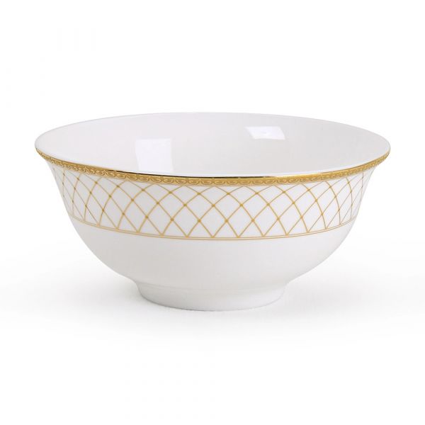 Набор пиал 'Искандер' 6 предметов, костяной фарфор, с декором из золота 18 карат (750 проба) АККУ
