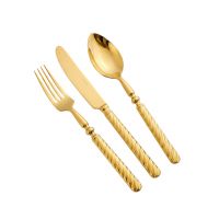Набор столовых приборов SOBOR GOLD HERDMAR, нержавеющая сталь 18/10, цвет золотой 24 предмета