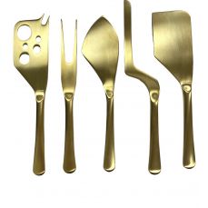 Набор ножей Herdmar MUH GOLD для сыра, цвет золотой, нержавеющая сталь 18/10, 5 шт