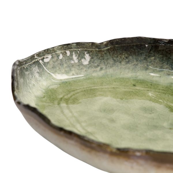 Тарелка Yamasaku Green Oblong 25.8x18.4x3.6 см, керамика TOKYO DESIGN