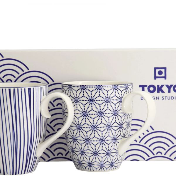 Набор кружек Tokyo Design Nippon Blue 2 шт, 8.5x10.2 см 340 мл, фарфор TOKYO DESIGN
