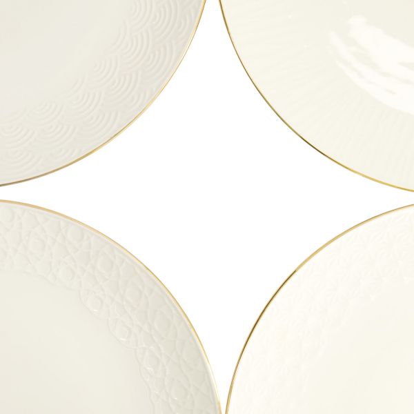 Набор тарелок Nippon White Gold 4 шт 30.5 см, фарфор TOKYO DESIGN
