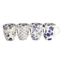Набор кружек Flora Japonica 4 шт 8.5x10.2 см, 340 мл, фарфор TOKYO DESIGN