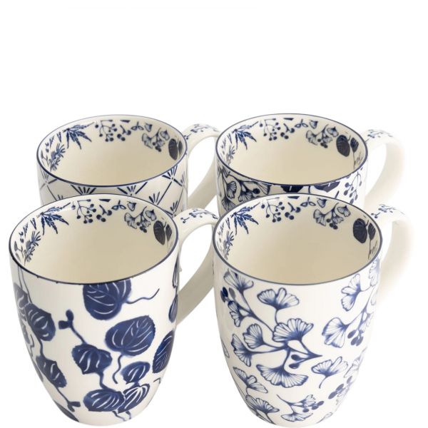 Набор кружек Flora Japonica 4 шт, 8.5x10.2 см, 340 мл, фарфор TOKYO DESIGN
