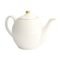 Чайник Nippon White Gold 24x16.5 см, 1300 мл, рисунок Lines, фарфор TOKYO DESIGN