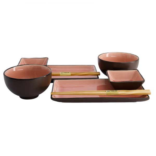 Подарочный набор Glassy Pink 8 предметов, фарфор TOKYO DESIGN

