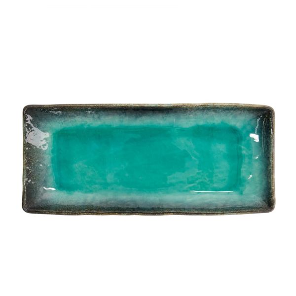 Тарелка Yamasaku Green Oblong 25.8x18.4x3.6 см, керамика TOKYO DESIGN