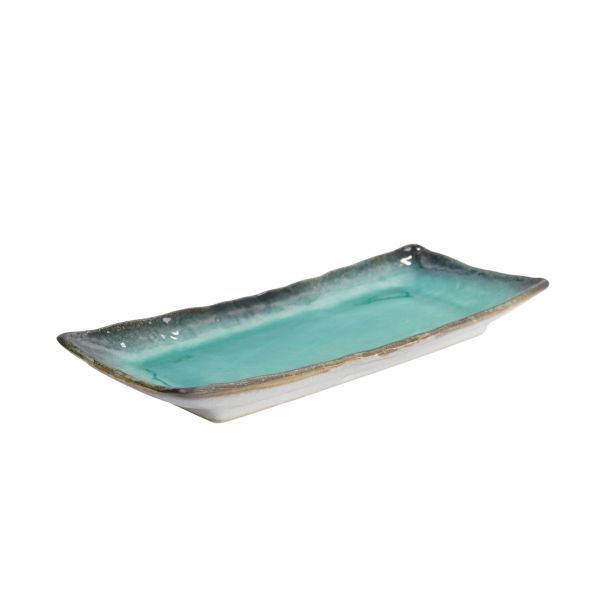 Тарелка Yamasaku Green Oblong 25.8x18.4x3.6 см, керамика TOKYO DESIGN