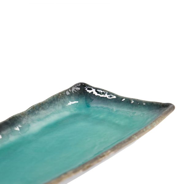Тарелка Yamasaku Green Oblong 25.8x18.4x3.6 см, керамика TOKYO DESIGN