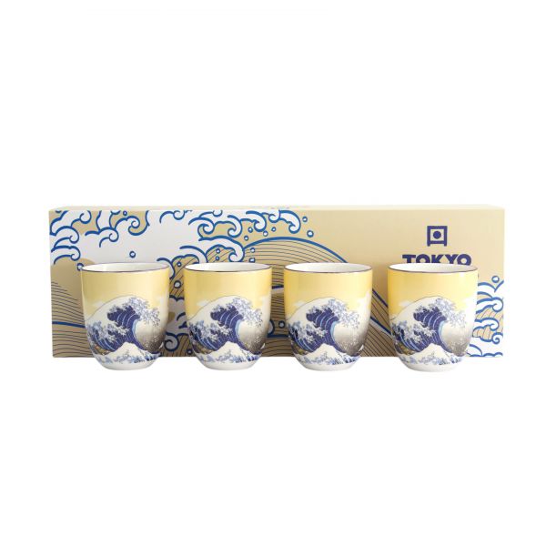 Набор Kawaii Hokusai 4 кружки 7x8 см, 170 мл TOKYO DESIGN
