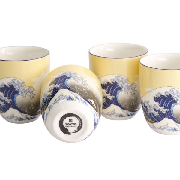 Набор Kawaii Hokusai 4 кружки 7x8 см, 170 мл TOKYO DESIGN
