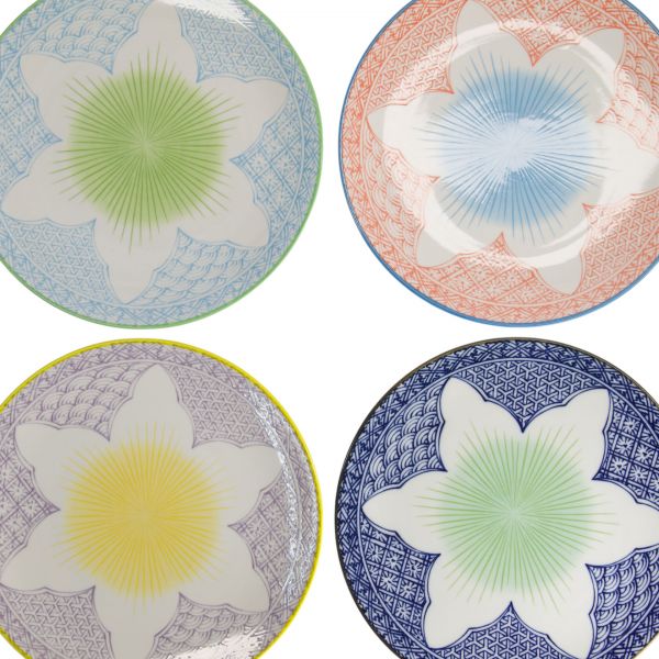 Набор Lily Flower 4 тарелки 26x3 см, фарфор TOKYO DESIGN
