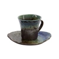 Чашка с блюдцем Mino Craft Seiun Blue 8.5x7.7 см,+13 см, фарфор TOKYO DESIGN