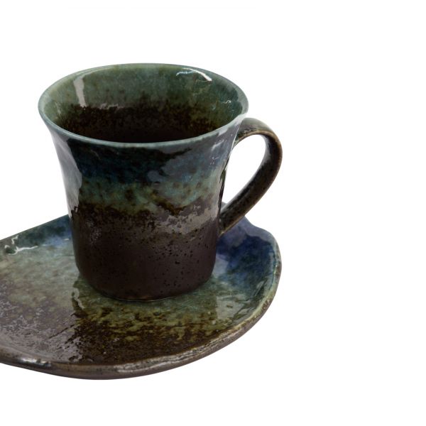 Чашка с блюдцем Mino Craft Seiun Blue 8.5x7.7 см,+13 см, фарфор TOKYO DESIGN