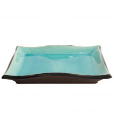 Тарелка Glassy Turquoise 22.2x22.2x3.2 см, керамика TOKYO DESIGN