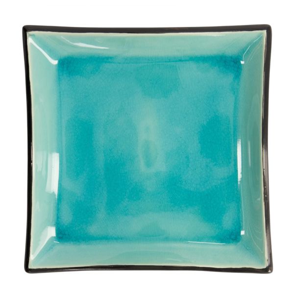 Тарелка Glassy Turquoise 22.2x22.2x3.2 см, керамика TOKYO DESIGN