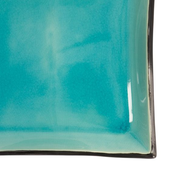 Тарелка Glassy Turquoise 22.2x22.2x3.2 см, керамика TOKYO DESIGN