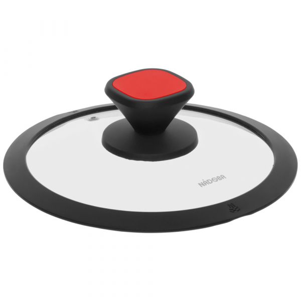 Стеклянная крышка NADOBA GUSTA с силиконовым ободом 20 см 