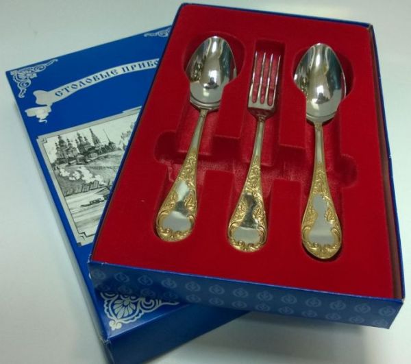 Набор столовых приборов 12 предметов М-18 'Посольский' с покрытием ЛНТП 