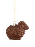Игрушка елочная 8 см, стекло, коричневая, Баран, New Year ANNA LAFARG