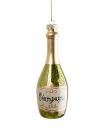 Игрушка елочная, 13 см, стекло, зеленая, Шампанское, New Year