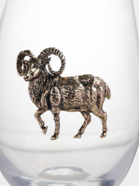 Стакан 520 мл, стекло/металл, Золотистый баран, Sheep ANNA LAFARG
