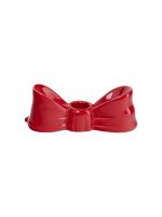 Подсвечник 15х6 см, для тонкой свечи, фарфор, красный, Бант, New Year ANNA LAFARG