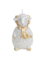 Свеча 10 см, серебристо-золотистая, Барашек, Sheep ANNA LAFARG