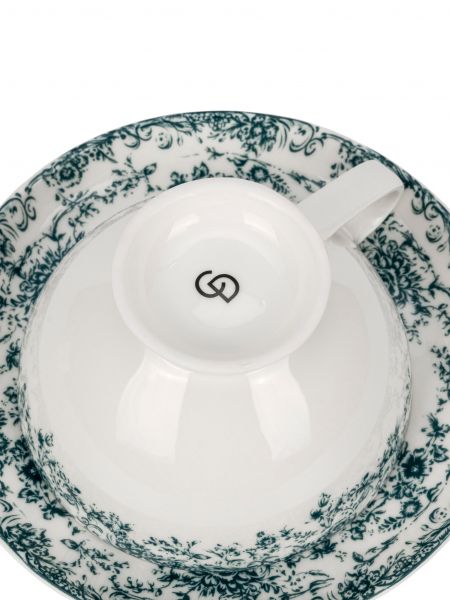 Пара чайная, 1 перс, 2 пр, 200 мл, фарфор P, бело-синяя, Rosetta