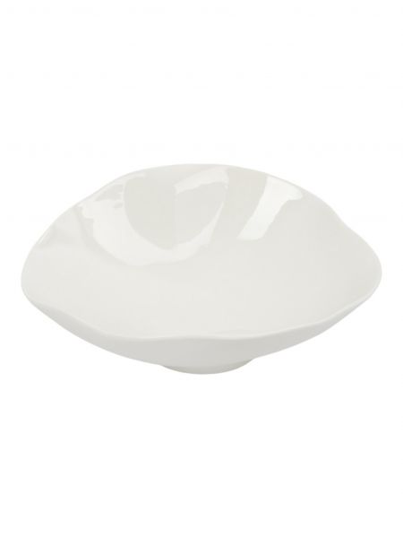 Салатник 22х18 см, 500 мл, фарфор, белый, Волнистый край, White ocean ANNA LAFARG