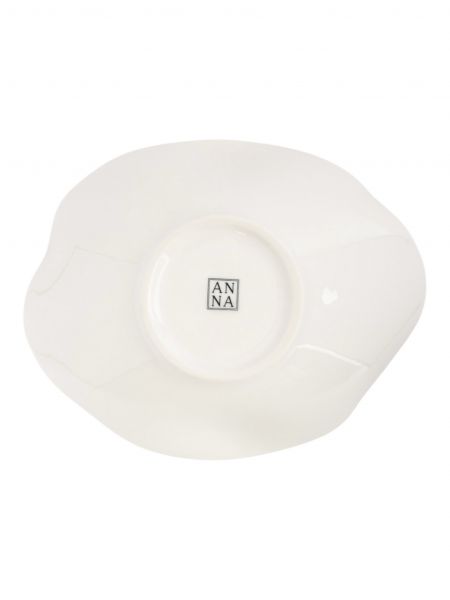 Салатник 22х18 см, 500 мл, фарфор, белый, Волнистый край, White ocean ANNA LAFARG