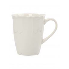 Кружка 400 мл, фарфор, белая, Волнистый край, White ocean ANNA LAFARG