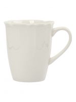 Кружка 400 мл, фарфор, белая, Волнистый край, White ocean ANNA LAFARG