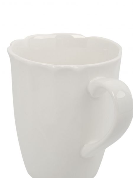 Кружка 400 мл, фарфор, белая, Волнистый край, White ocean ANNA LAFARG