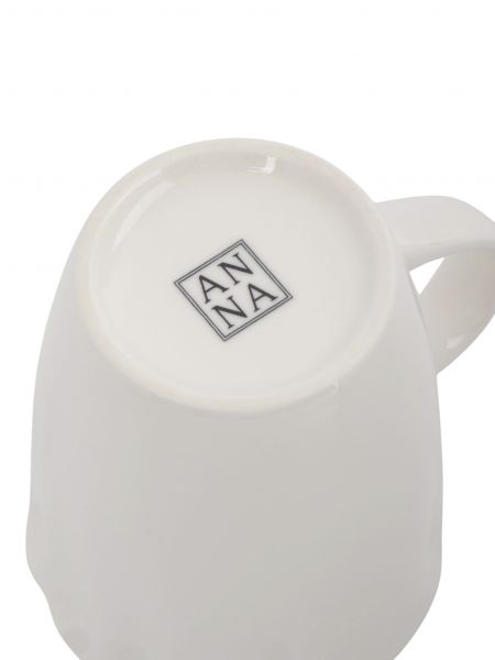 Кружка 400 мл, фарфор, белая, Волнистый край, White ocean ANNA LAFARG