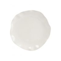 Тарелка обеденная 26 см, фарфор, белая, Волнистый край, White ocean ANNA LAFARG