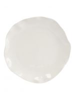 Тарелка обеденная 26 см, фарфор, белая, Волнистый край, White ocean ANNA LAFARG