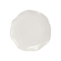 Тарелка закусочная 20 см, фарфор, белая, Волнистый край, White ocean ANNA LAFARG