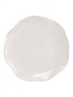 Тарелка закусочная 20 см, фарфор, белая, Волнистый край, White ocean ANNA LAFARG