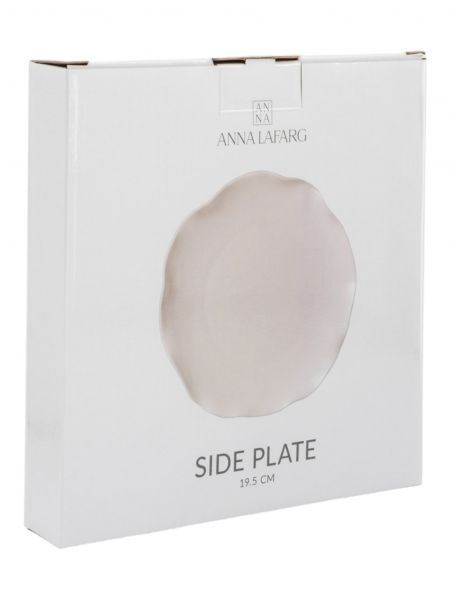 Тарелка закусочная 20 см, фарфор, белая, Волнистый край, White ocean ANNA LAFARG