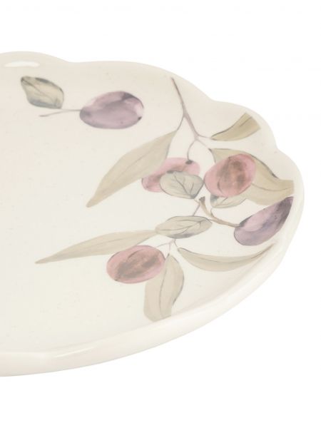 Тарелка обеденная 25 см, керамика, белая, Сливы, Plum Orchard ANNA LAFARG