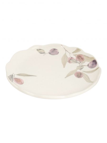 Тарелка обеденная 25 см, керамика, белая, Сливы, Plum Orchard ANNA LAFARG